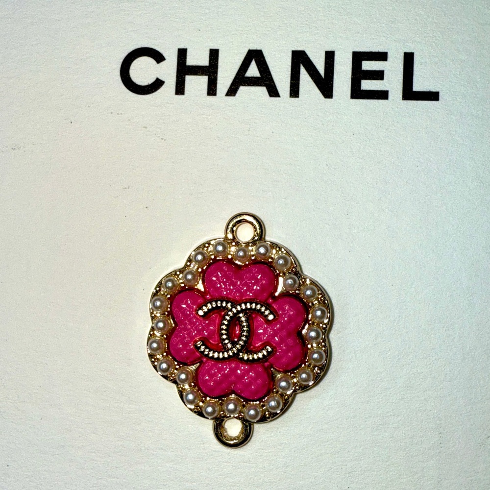 Pink and Gold Flower Pendant